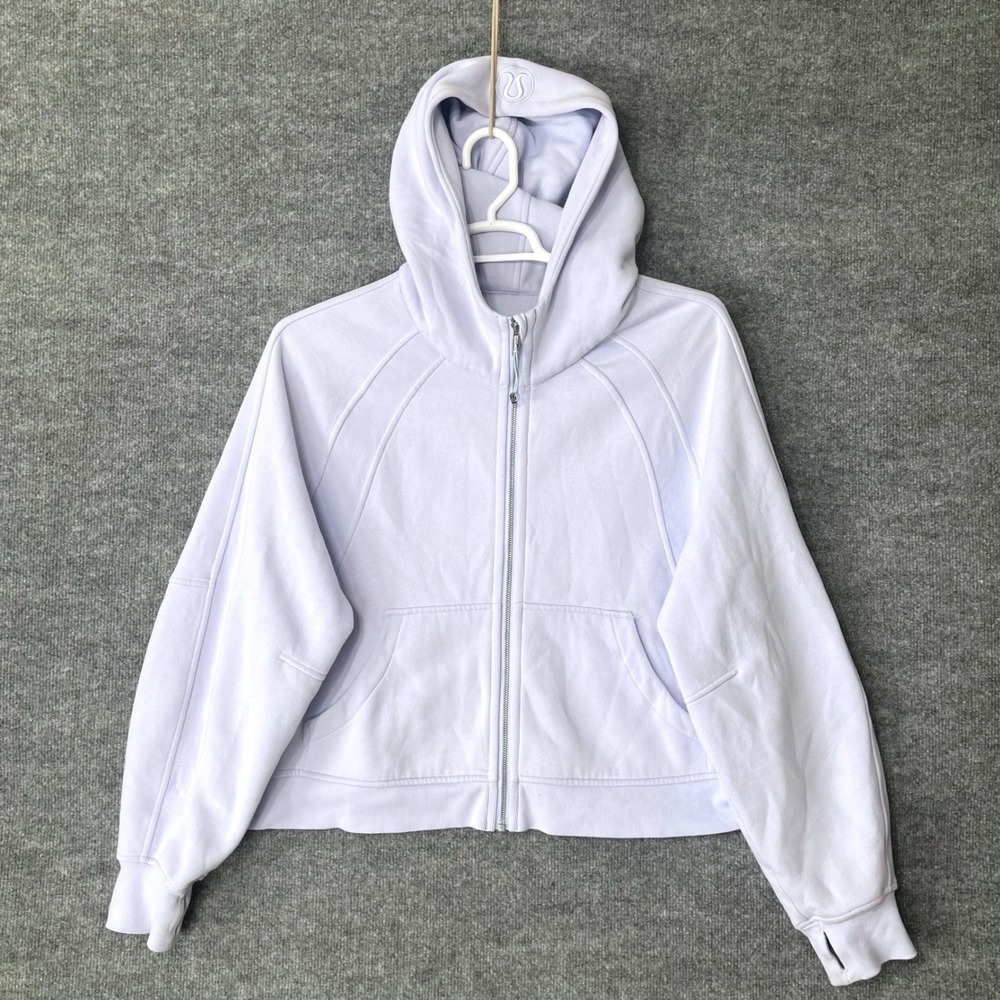 Lululemon Scuba Oversized Full Zip Hoodie Pastel Purple XL/XXL Lavender Cropped